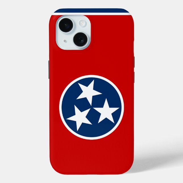 Apple iPhone 15 Case-Mate with Tennessee flag Case-Mate iPhone Case (Back)