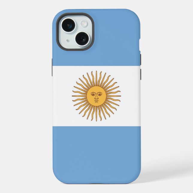 Apple iPhone 15 Plus Case, Argentina flag Case (Back)