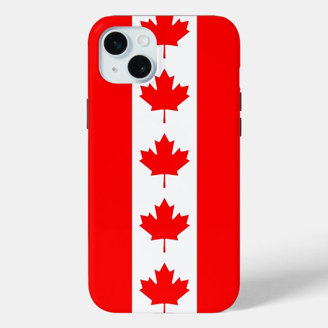 Apple iPhone 15 Plus Case, Canada flag Case-Mate iPhone Case (Back)