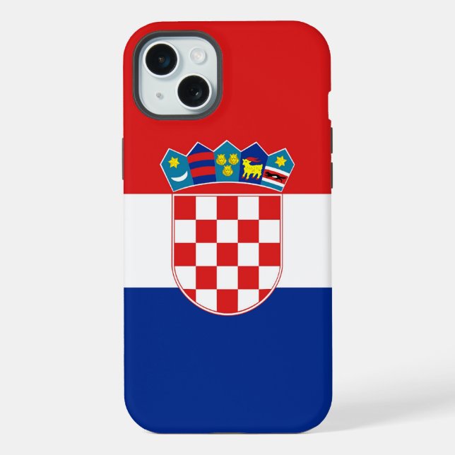 Apple iPhone 15 Plus Case, Croatia flag Case (Back)