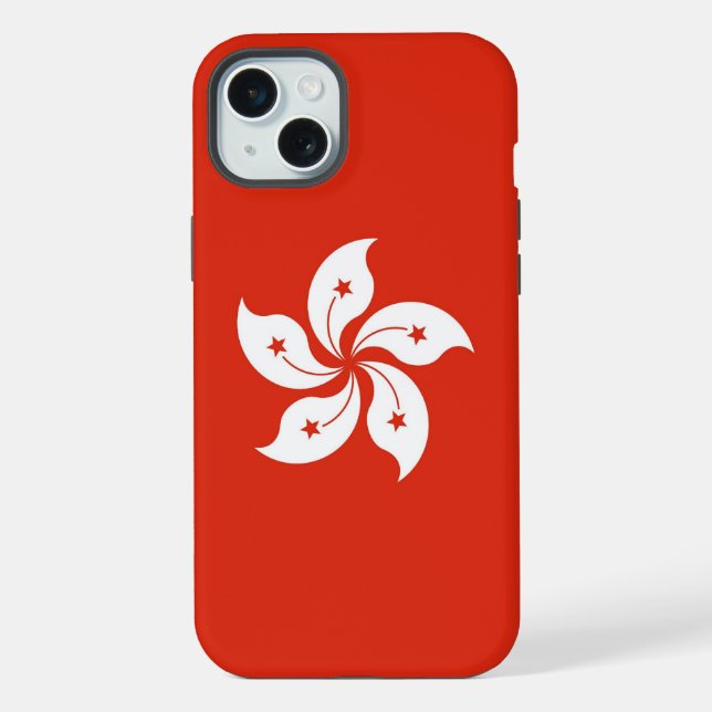 Apple iPhone 15 Plus Case, Hong Kong flag Case (Back)