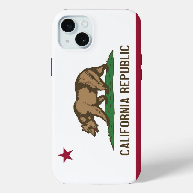Apple iPhone 15 Plus Case-Mate, California flag Case-Mate iPhone Case (Back)