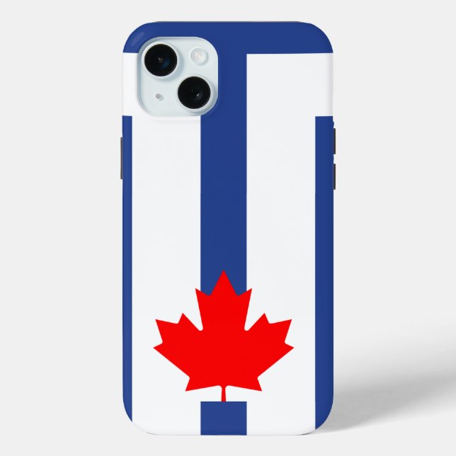 Apple iPhone 15 Plus Case, Toronto flag Case-Mate iPhone Case (Back)