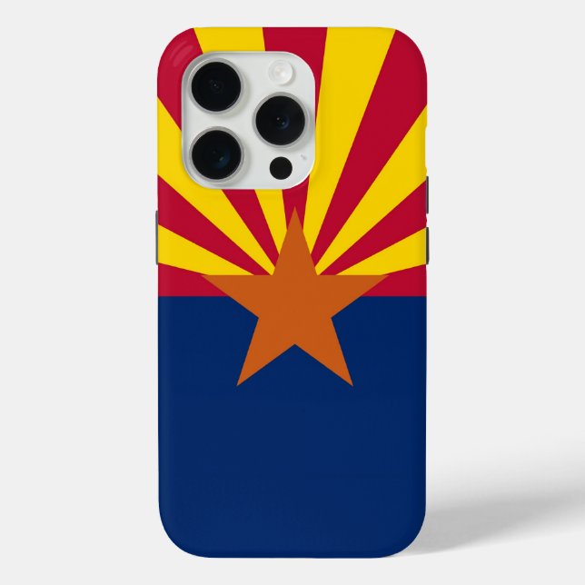 Apple iPhone 15 Pro Case-Mate, Arizona flag Case-Mate iPhone Case (Back)