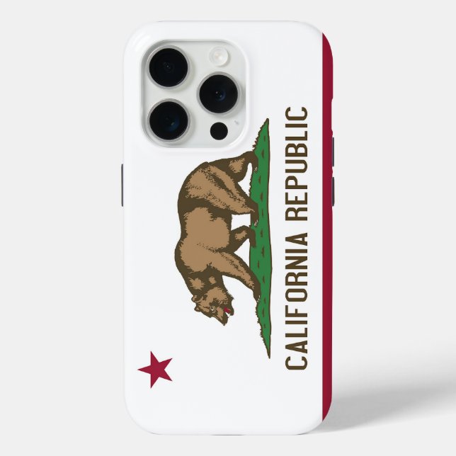 Apple iPhone 15 Pro Case-Mate, California flag Case-Mate iPhone Case (Back)