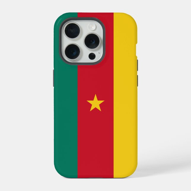 Apple iPhone 15 Pro Case-Mate, Cameroon flag Case (Back)