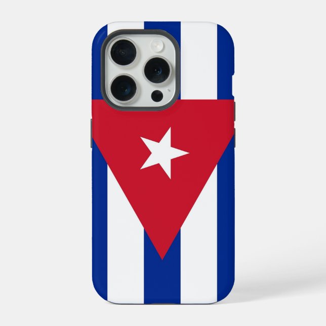 Apple iPhone 15 Pro Case-Mate, Cuba flag Case (Back)