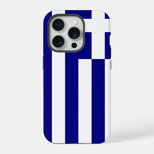 Apple iPhone 15 Pro Case-Mate, Greece flag Case (Back)