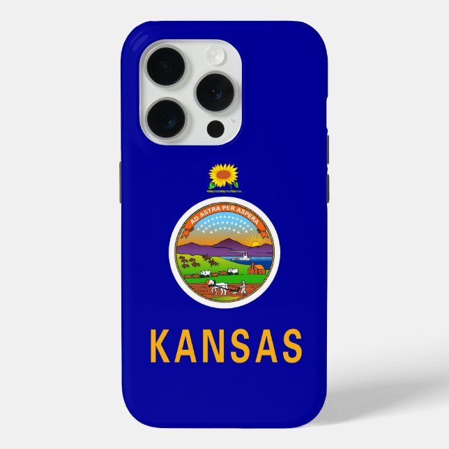 Apple iPhone 15 Pro Case-Mate Kansas flag Case (Back)