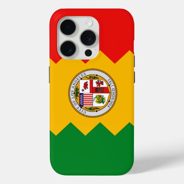 Apple iPhone 15 Pro Case-Mate, Los Angeles flag Case-Mate iPhone Case (Back)