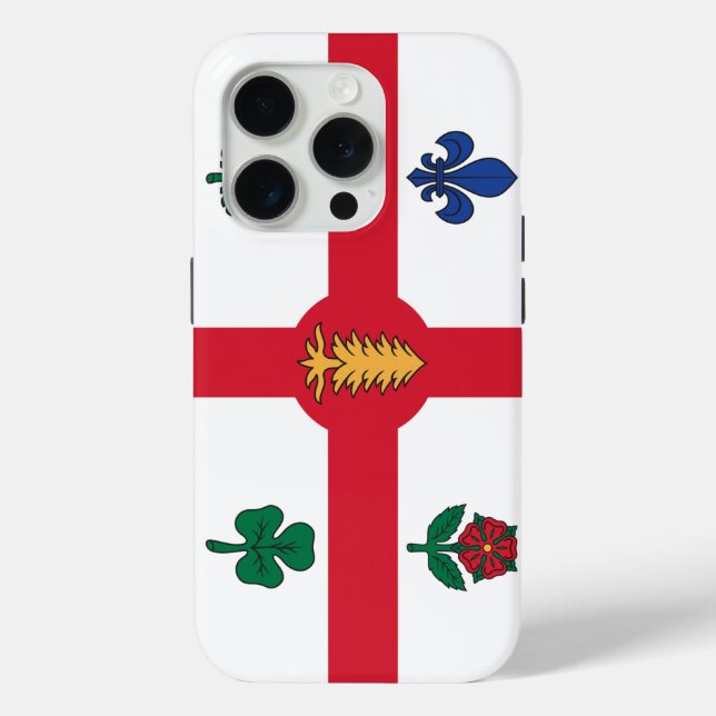 Apple iPhone 15 Pro Case-Mate, Montreal flag Case-Mate iPhone Case (Back)