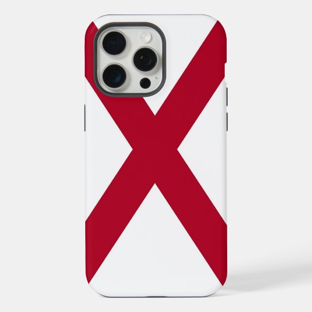 Apple iPhone 15 Pro Max Case, Alabama flag Case (Back)