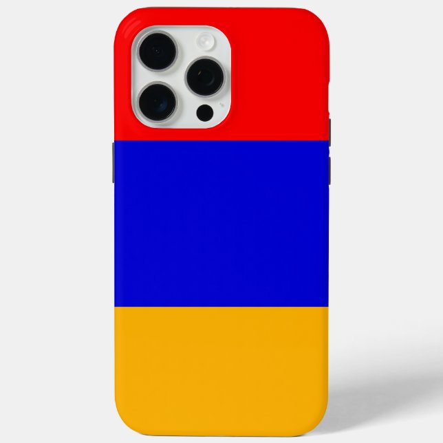 Apple iPhone 15 Pro Max Case, Armenia flag Case-Mate iPhone Case (Back)