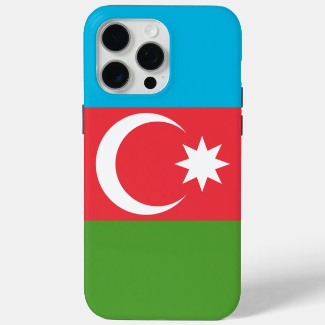Apple iPhone 15 Pro Max Case, Azerbaijan flag Case-Mate iPhone Case (Back)