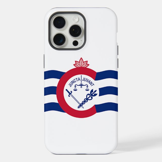 Apple iPhone 15 Pro Max Case, Cincinnati Flag Case (Back)