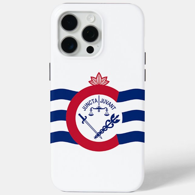 Apple iPhone 15 Pro Max Case, Cincinnati Flag Case-Mate iPhone Case (Back)