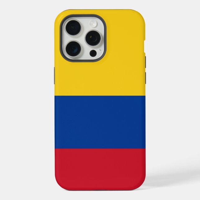 Apple iPhone 15 Pro Max Case, Colombia flag Case (Back)