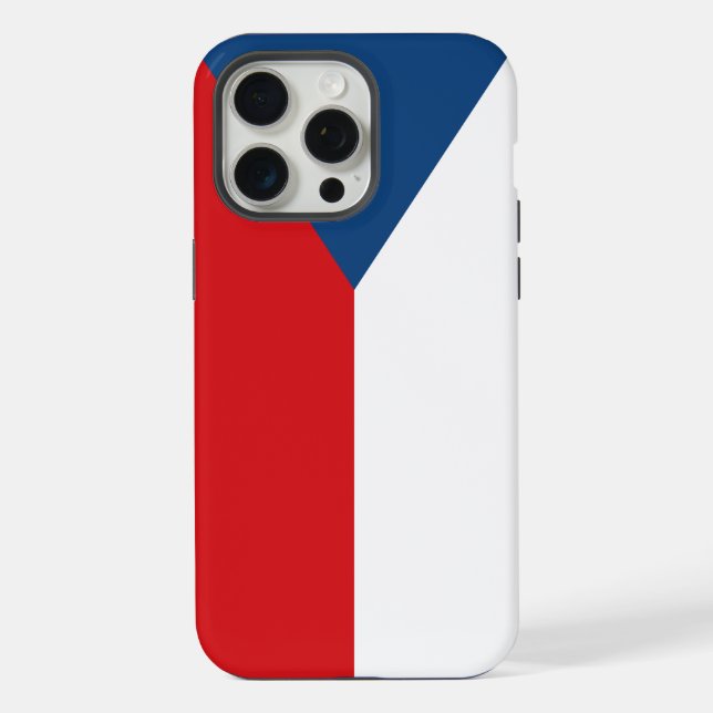 Apple iPhone 15 Pro Max Case, Czechia flag Case (Back)