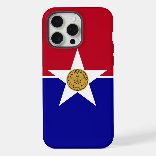 Apple iPhone 15 Pro Max Case, Dallas Flag Case (Back)