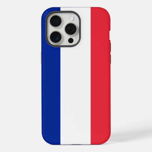 Apple iPhone 15 Pro Max Case, France flag Case (Back)