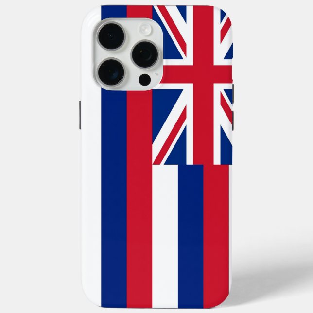 Apple iPhone 15 Pro Max Case, Hawaii flag Case-Mate iPhone Case (Back)