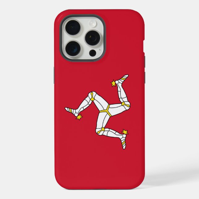 Apple iPhone 15 Pro Max Case, Isle of Man flag Case (Back)
