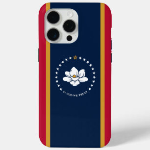 Apple iPhone 15 Pro Max Case, Mississippi flag iPhone 15 Pro Max Case