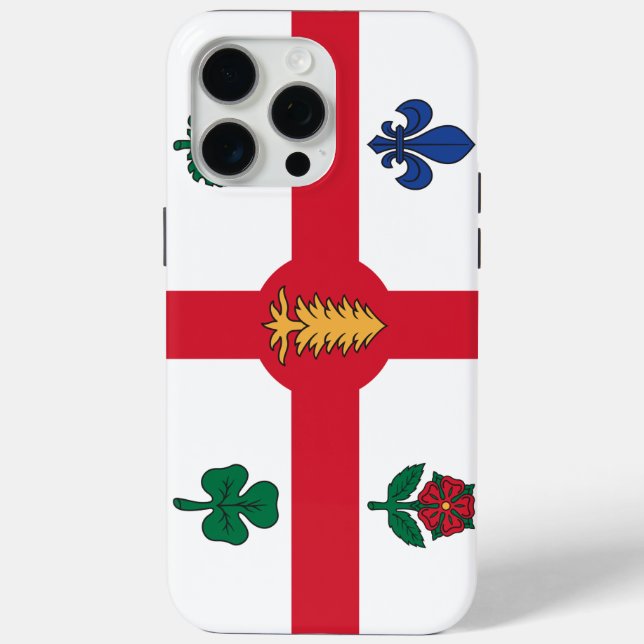 Apple iPhone 15 Pro Max Case, Montreal flag Case-Mate iPhone Case (Back)