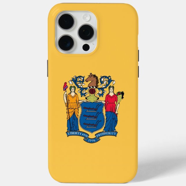 Apple iPhone 15 Pro Max Case, New Jersey Flag Case-Mate iPhone Case (Back)