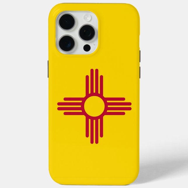 Apple iPhone 15 Pro Max Case, New Mexico Flag Case-Mate iPhone Case (Back)