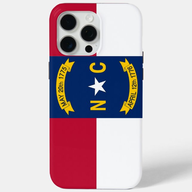 Apple iPhone 15 Pro Max Case, North Carolina Flag Case-Mate iPhone Case (Back)