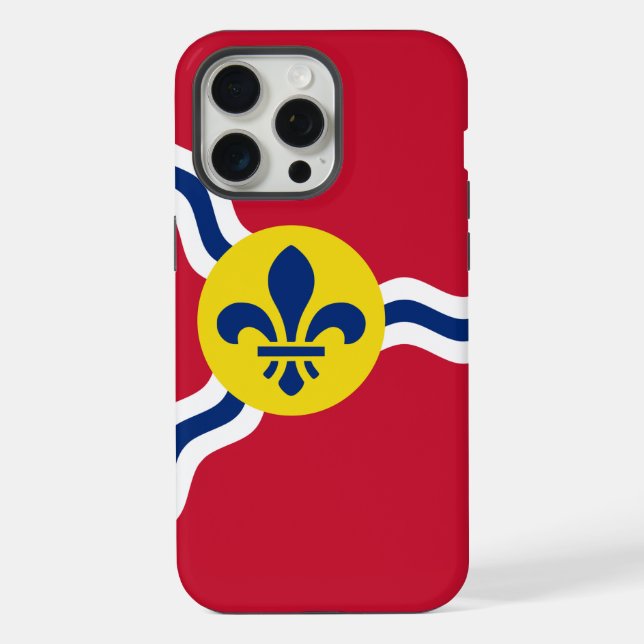 Apple iPhone 15 Pro Max Case, St. Louis flag Case (Back)
