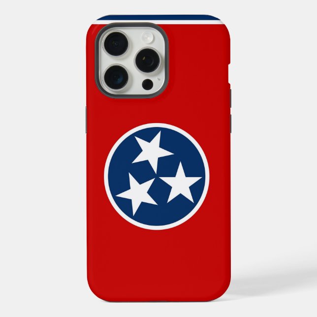Apple iPhone 15 Pro Max Case, Tennessee Flag Case (Back)