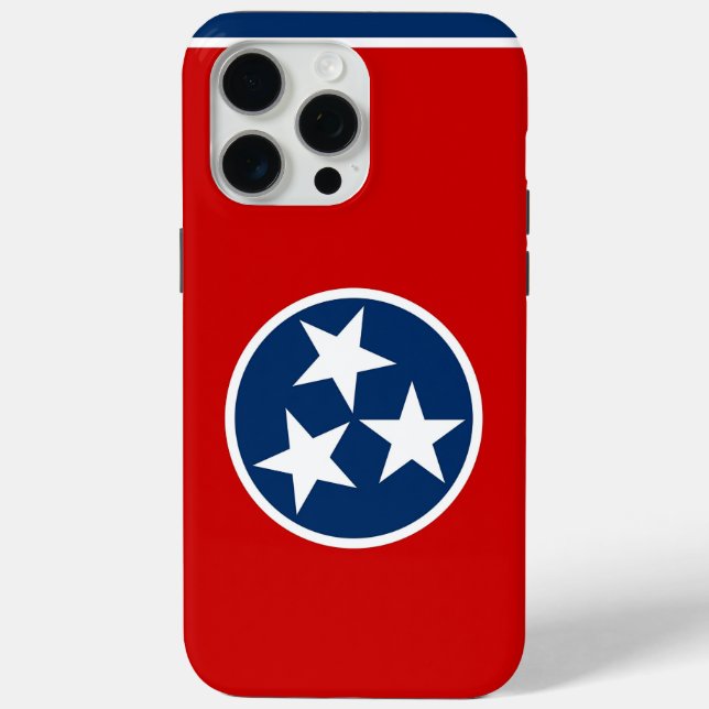 Apple iPhone 15 Pro Max Case, Tennessee Flag Case-Mate iPhone Case (Back)