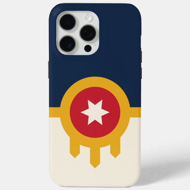 Apple iPhone 15 Pro Max Case, Tulsa Flag Case-Mate iPhone Case (Back)