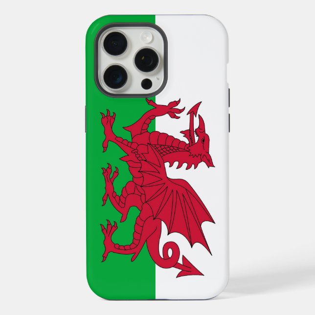 Apple iPhone 15 Pro Max Case, Wales flag Case (Back)