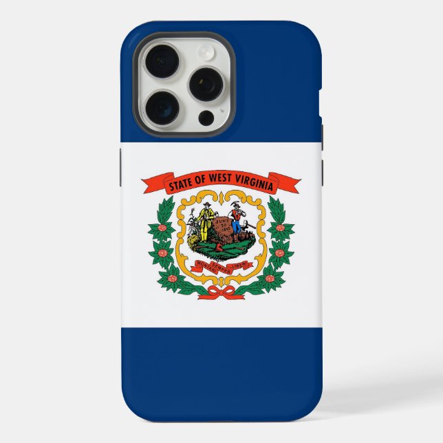 Apple iPhone 15 Pro Max, West Virginia flag Case (Back)