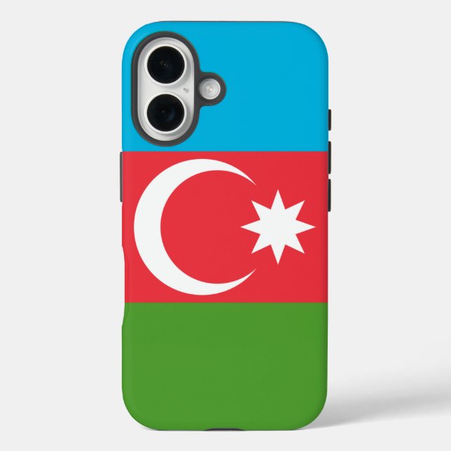 Apple iPhone 16 Case-Mate with Azerbaijan flag Case (Back)
