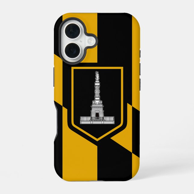 Apple iPhone 16 Case-Mate with Baltimore flag Case (Back)