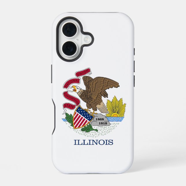 Apple iPhone 16 Case-Mate with Illinois flag Case (Back)