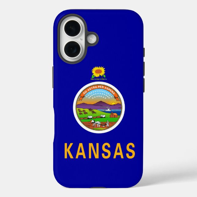 Apple iPhone 16 Case-Mate with Kansas flag Case (Back)