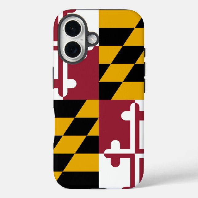 Apple iPhone 16 Case-Mate with Maryland flag Case-Mate iPhone Case (Back)