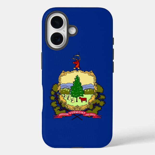 Apple iPhone 16 Case, Vermont State flag Case-Mate iPhone Case (Back)