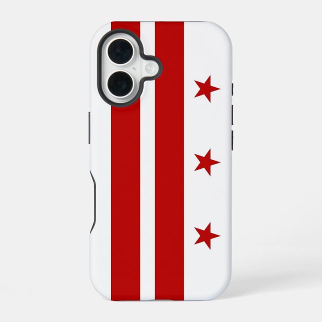 Apple iPhone 16 Case, Washington DC flag Case (Back)