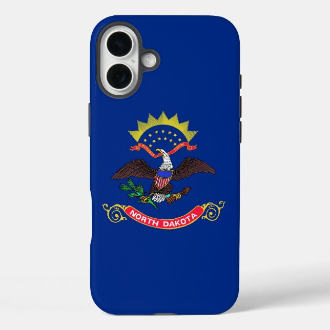 Apple iPhone 16 Plus Case-Mate North Dakota flag Case (Back)
