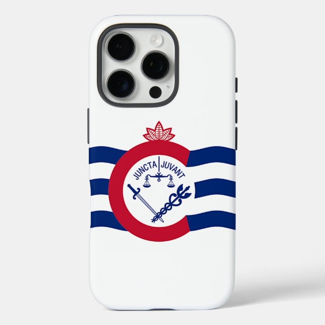 Apple iPhone 16 Pro Case-Mate, Cincinnati flag Case-Mate iPhone Case (Back)