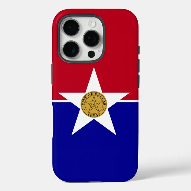 Apple iPhone 16 Pro Case-Mate, Dallas flag Case-Mate iPhone Case (Back)