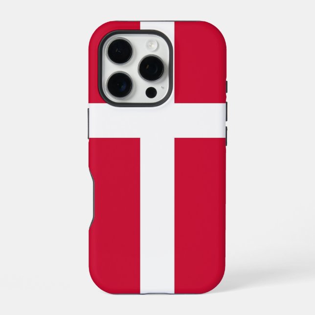 Apple iPhone 16 Pro Case-Mate, Denmark flag Case (Back)