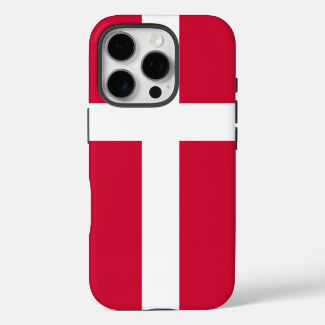 Apple iPhone 16 Pro Case-Mate, Denmark flag Case-Mate iPhone Case (Back)