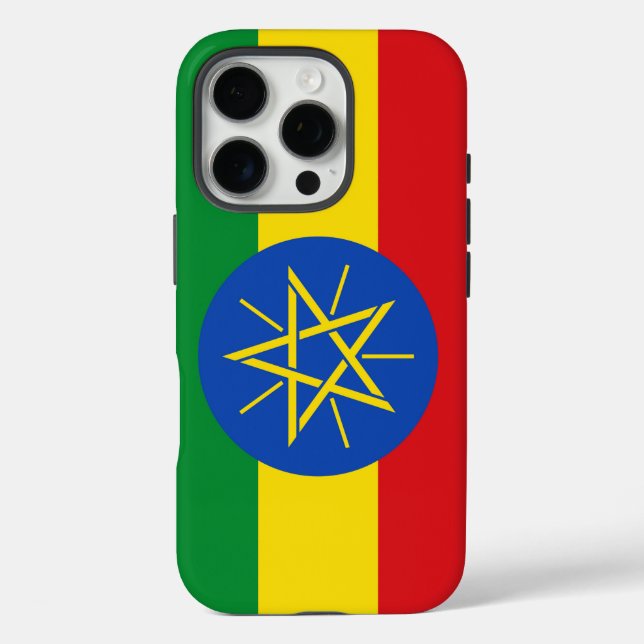 Apple iPhone 16 Pro Case-Mate, Ethiopia flag Case-Mate iPhone Case (Back)